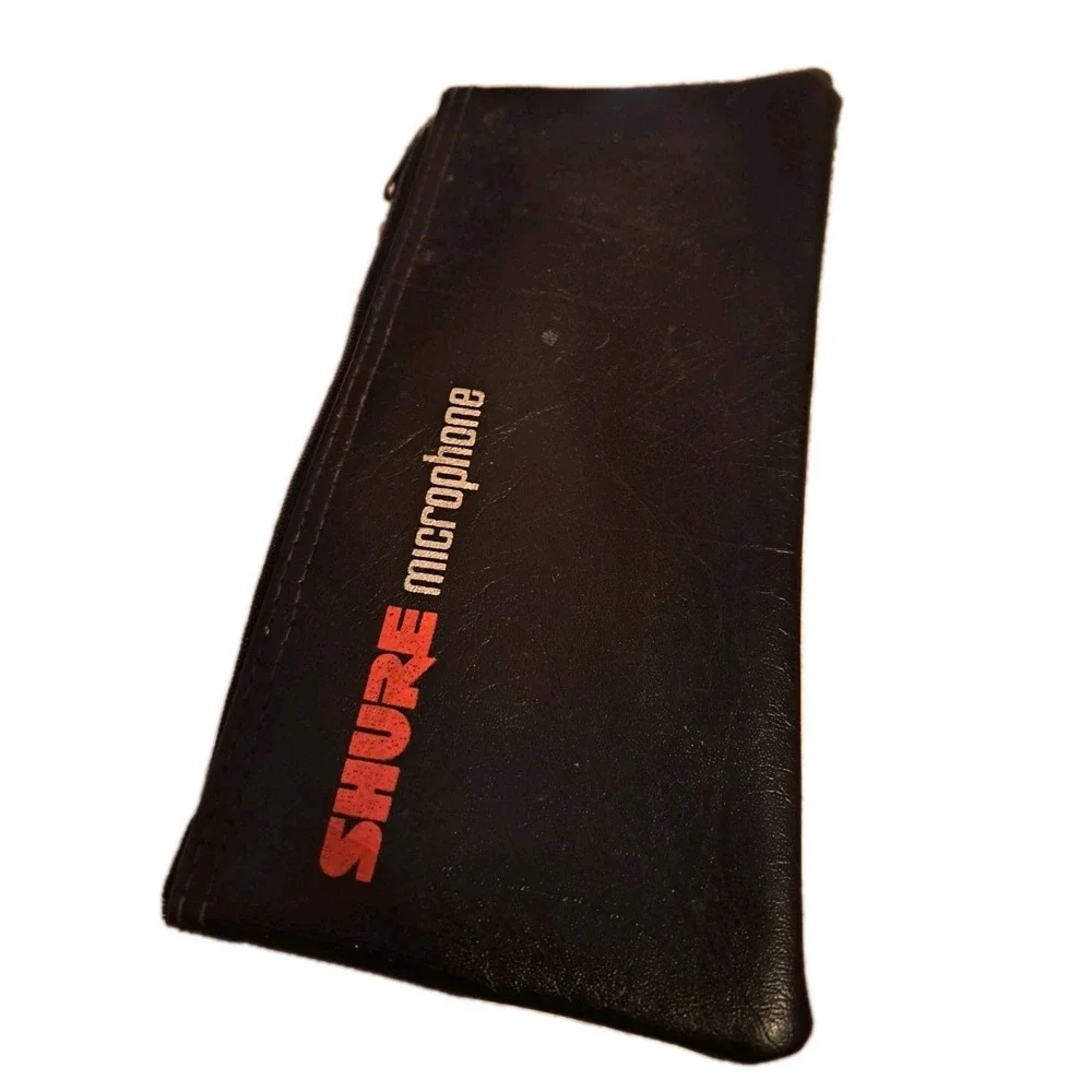 SHURE PROFESSIONAL VINYL ZIPPERED VINTAGE MIC POUCH/SM56/SM57/SM58